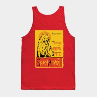 Funny American Eskimo Dog Cute Dog Chat Noir Mashup Art Tank Top